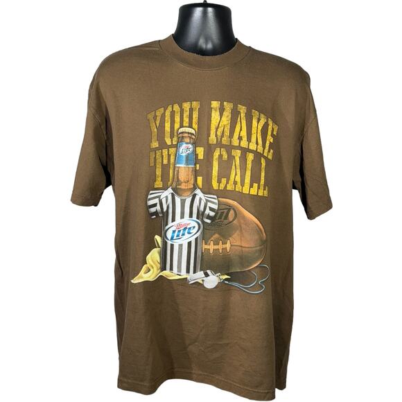 Miller Lite "You Make The Call" Football Tee - Picture 1 of 8